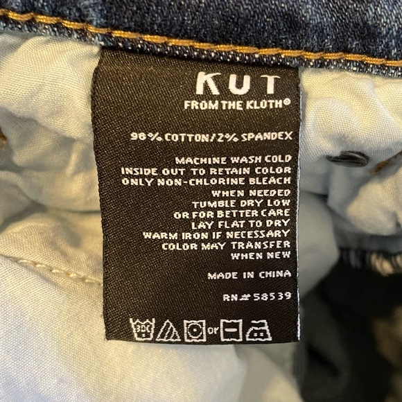 KUT FROM THE KLOTH Catherine Boyfriend Destroyed Denim Jeans Women’s Size 10 - Picture 8 of 9